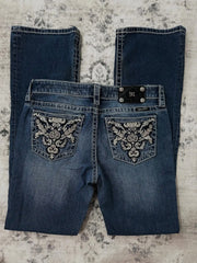 American Y2k Gothic Punk Pocket Embroidered Jeans Harajuku Retro Blue Loose Jeansable High Waist Slimming Wide Leg Pants