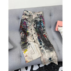 Apricot Jeans Hip-hop Vintage Streetwear Y2K Wide Leg Straight Jean High Waist Trouser Classic Baggy Denim Pants