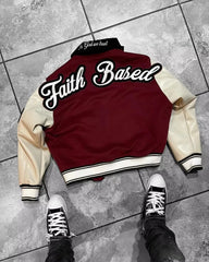 American Oversize Letter Embroidery Flocking Baggy Couple Baseball Uniform Jacket Y2K Punk Gothic Top