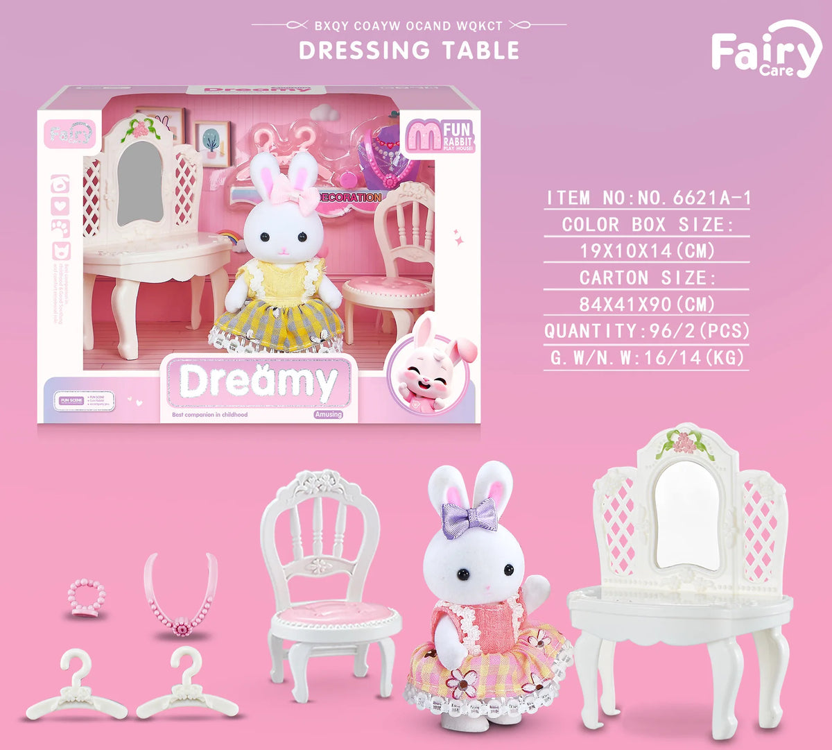 Little Rabbit Bedroom kitchen outdoor gamesLovely Scene Play Toys Simulation Modelling Children Birthday Easter Gift