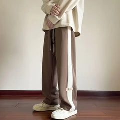 Thickened Fleece Casual Sports Harlan Pants Loose Fit Straight Leg Sweatpants