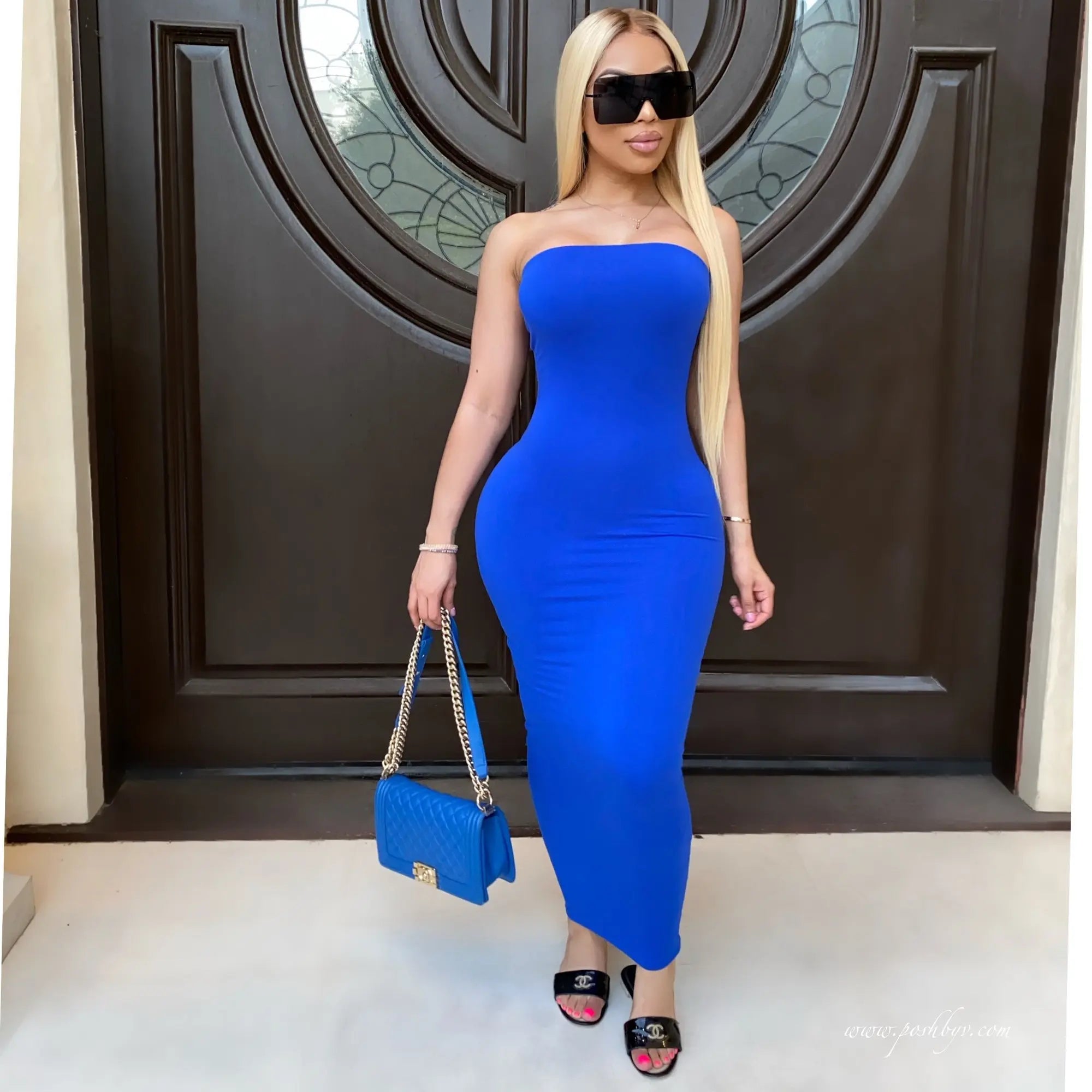 sleeveless chest wrapped Long Beach Dress