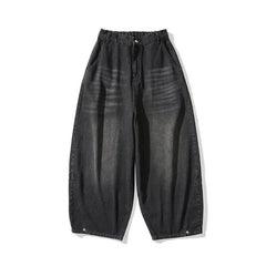 Streetwear Denim Pants Harajuku Washed Baggy Jeans Y2K Punk Casual High Waist Wide Leg Pants