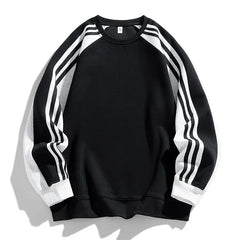 American Style Loose Fit round Neck Sweatshirt Unisex Youth Casual Top Simple Design