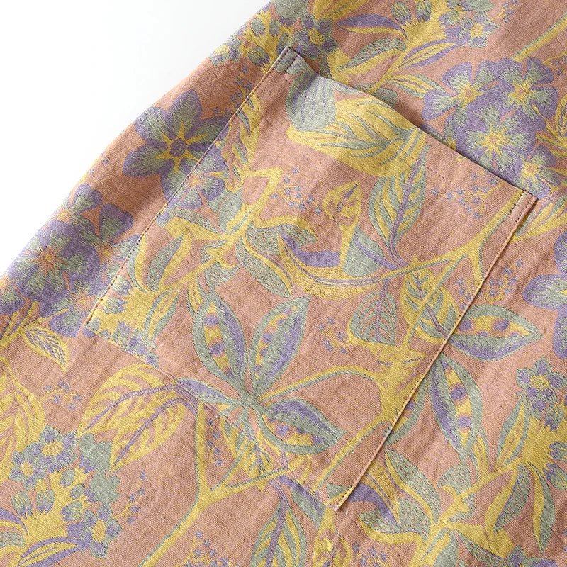Lady Kimono Print Flower Bathrobe Gown Sweat Steaming Bathrobe Shower Peignoir Pajamas Cotton Sleepwear Loungewear