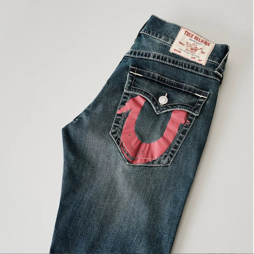 Trend Washing Heavy Industry Loose Jeans Street Y2K Hip-hop Oversized Wide-leg Pants Unisex Mopping Jeans