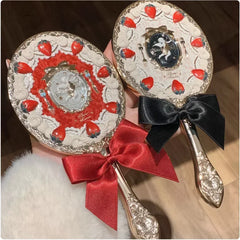 Flower Knows Butterfly Cloud Shoulder Holding Mirror Holding National Style Classical Princess Mirror