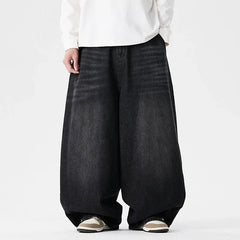 Streetwear Denim Pants Harajuku Washed Baggy Jeans Y2K Punk Casual High Waist Wide Leg Pants