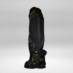 Y2K Blossom Baggy Jeans Trendy Floral Embroidery Streamlined Seams Unisex Streetwear Retro Harajuku Style Oversized Fit Pants