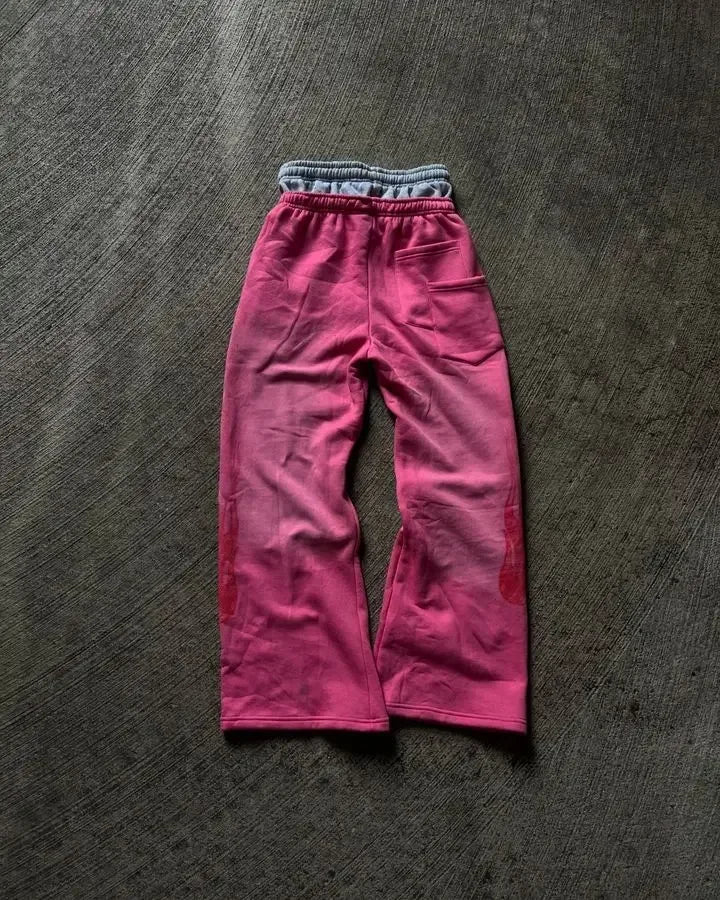 American Y2k Sweatpants Gothic Harajuku Vintage Letter Patch Loose Casual Pantsable High Waisted Jogging Pants