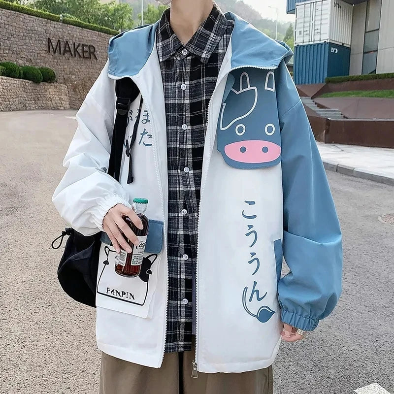Korean Blackpink Long Sleeve Harajuku Zip Up Hooded Sweatshirts Top Kawaii Clothing Streetwear