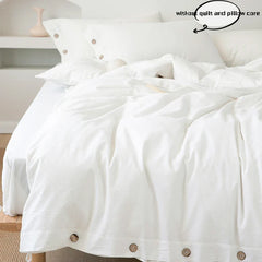 3pcs 100% cotton bedding set Double Duvet Cover Set 220x240 Solid Twist Cotton King Size Bedding Set Quilt Cover Set