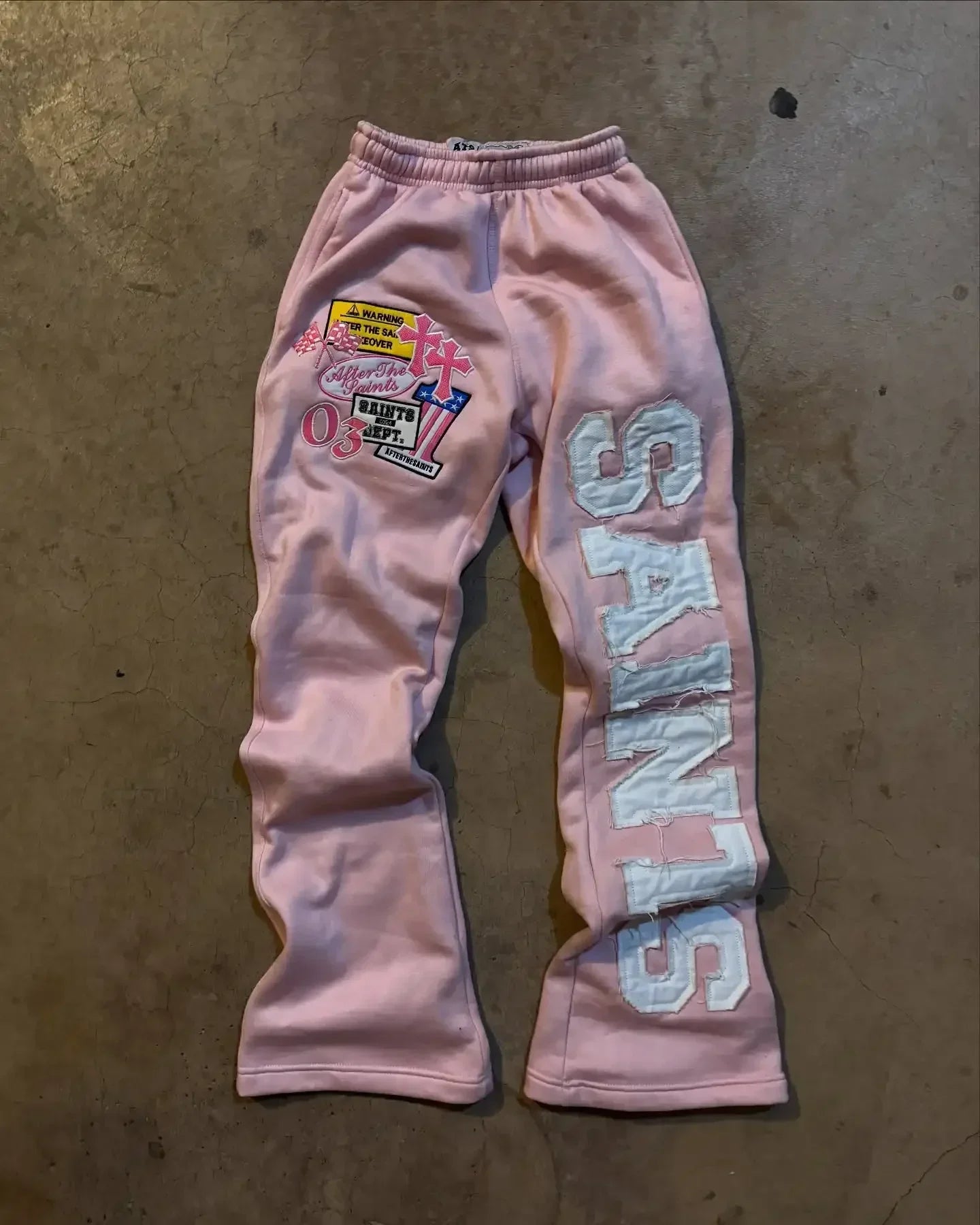Y2k American Harajuku Retro Sweatpantss Hip Hop Rock Letter Embroidery Patch Trousers Casual High Waist Jogging Pants
