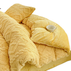 1Pcs tower hibiscus milk fleece quilt cover