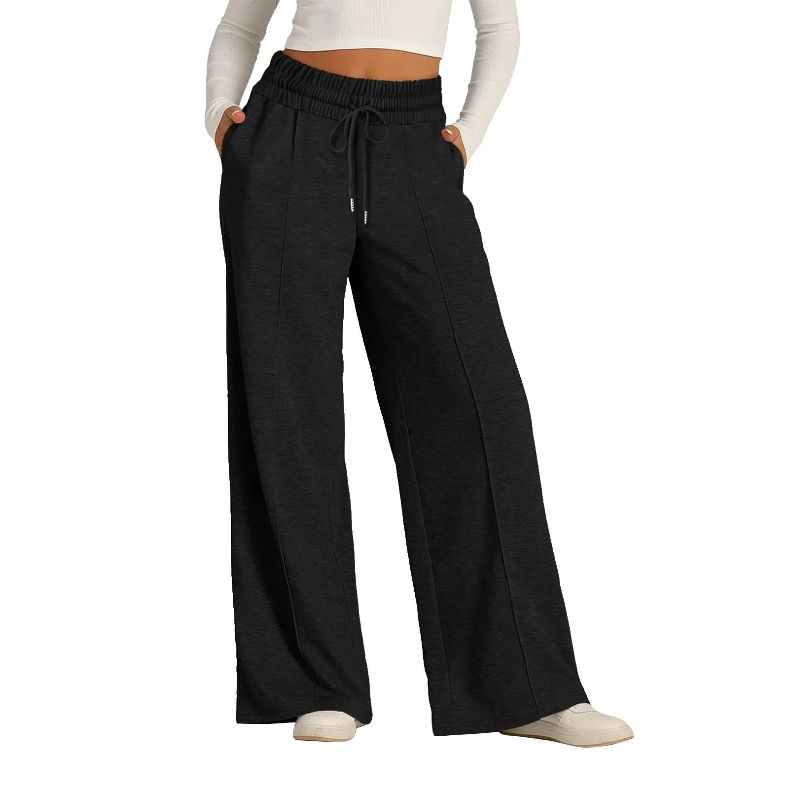 High Waisted Wide Leg Sweatpants Casual Yoga Jogger Pants