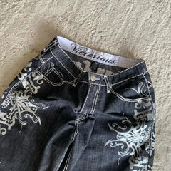 Streetwear American Denim Shortss Hip Hop Embroidery Printed Loose Shorts Gothic Retro Casual Basketball Shorts