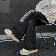 Jeans Ripped Baggy Denim Pants High-Quality Straight-Leg Jeans Street Mop Trousers Loose Fit
