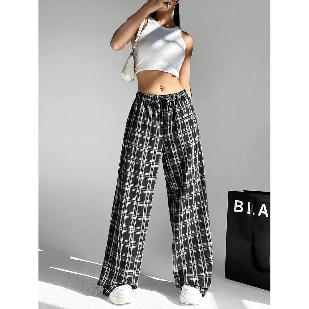Realtree Trends Classic Y2k Leopard Print Casual Pants Loose Wide-leg Versatile Long Pants Oversized Joggers Pants