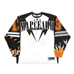 Y2K American марселин Jersey Long Sleeved T Shirt Street Wear Casual Baseball Jacket Harajuku Retro Loose Sports Shirt