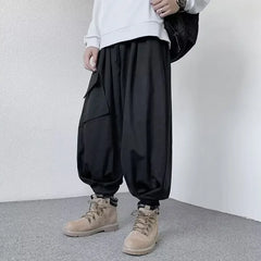 Japanese Style Loose-fit Wide-leg Cargo Pants