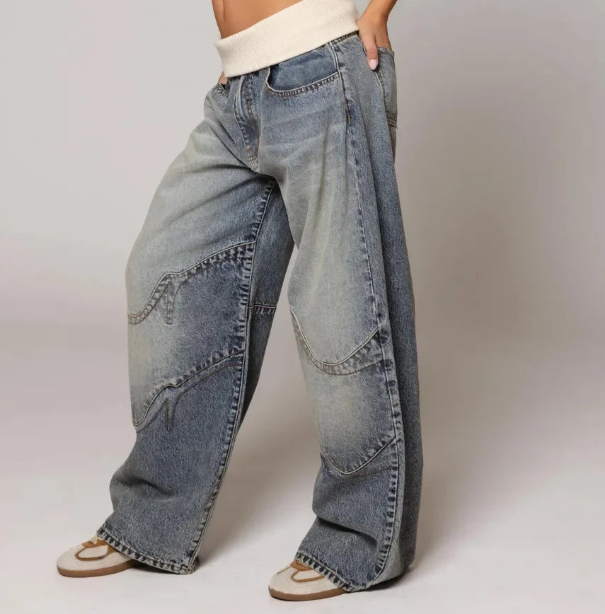 Hip Hop Splice Basics Retro Jeans