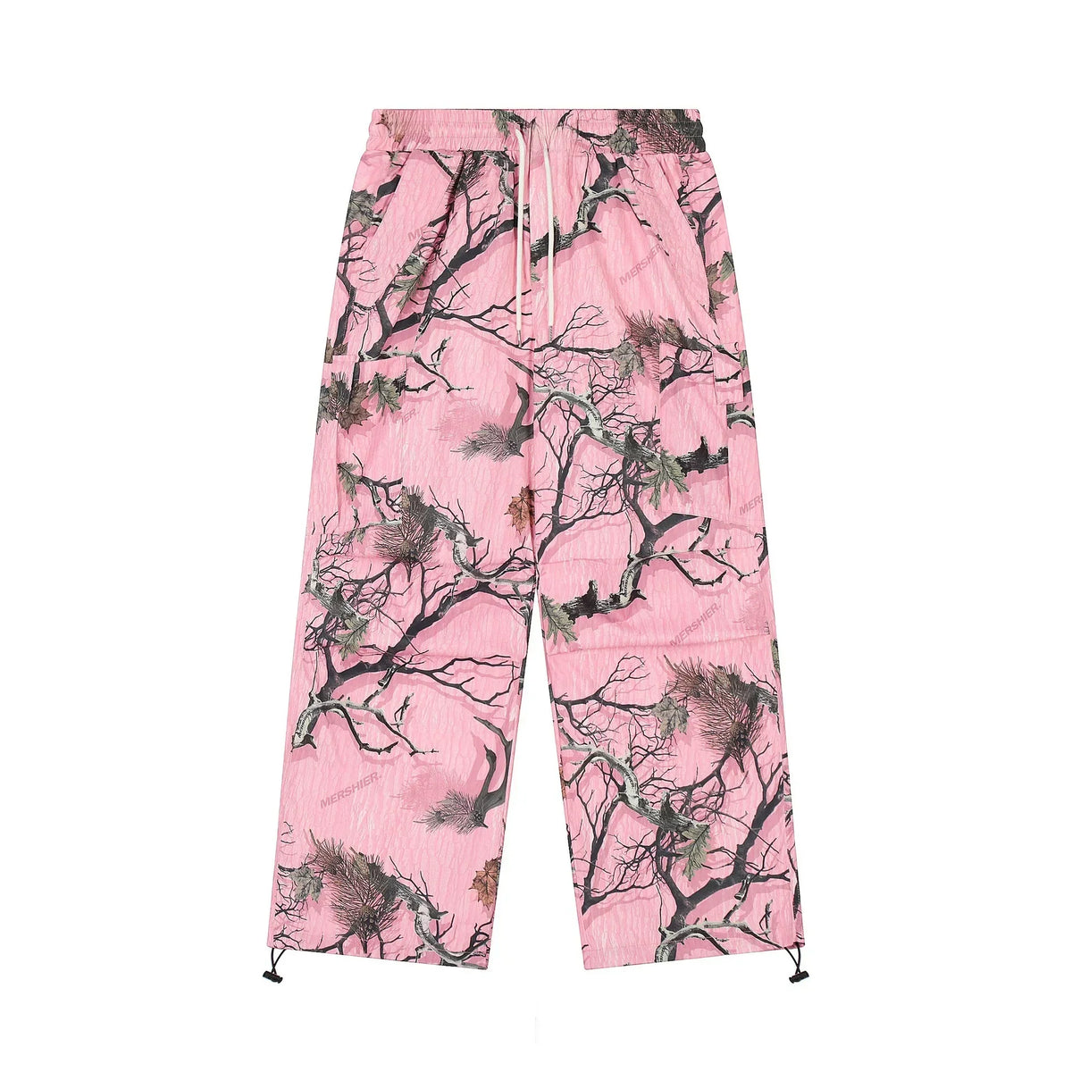 American Stylevintage Multi-layered Casual Pants Loose-fit Straight-leg Printed Cargo Pants