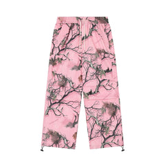 American Stylevintage Multi-layered Casual Pants Loose-fit Straight-leg Printed Cargo Pants