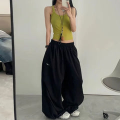 Oversized Black Sweatpants Y2K Harajuku Baggy Joggers Streetwear Wide Leg Pants Korean Casual Trousers New