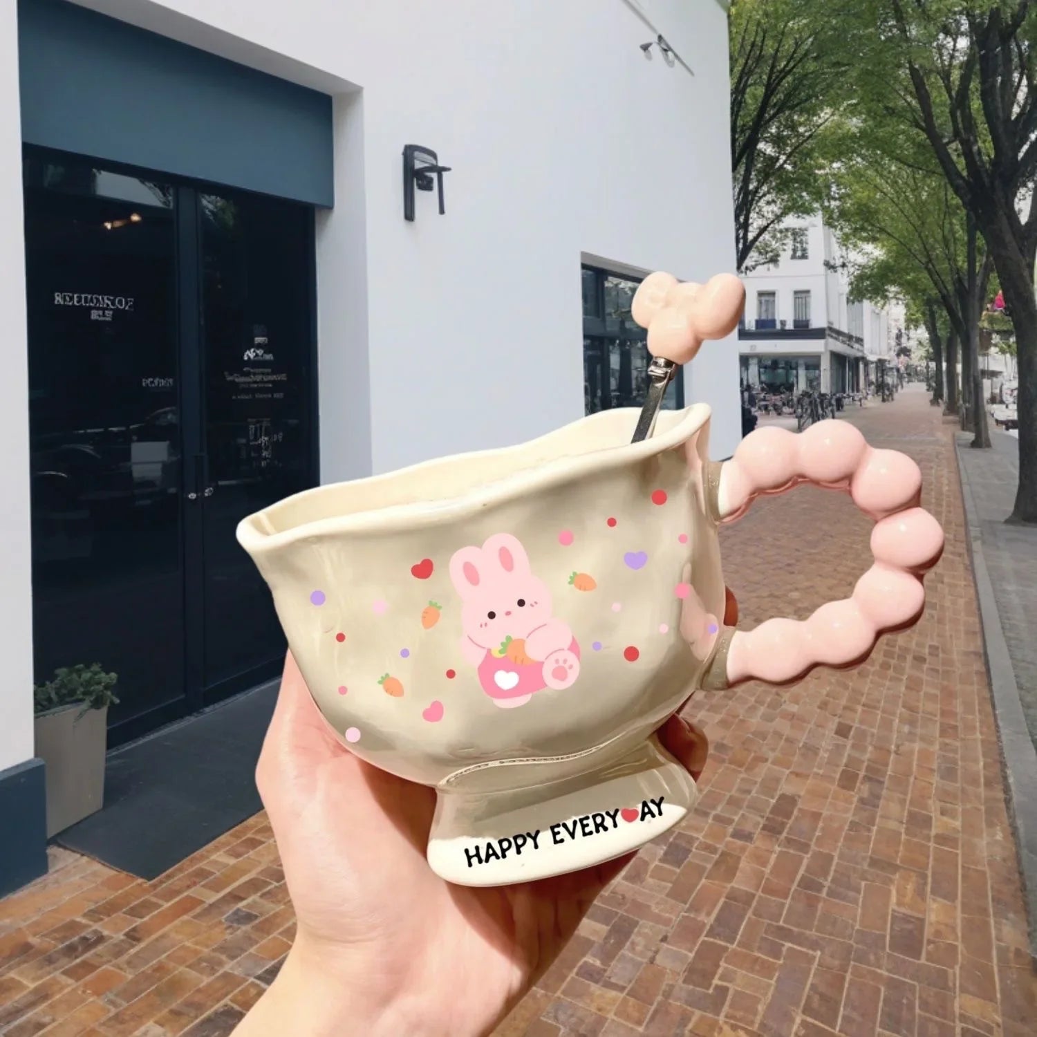 Cup Cartoon High Looks Puppy Bunny Mug Ceramic Cup Couple Water Cup