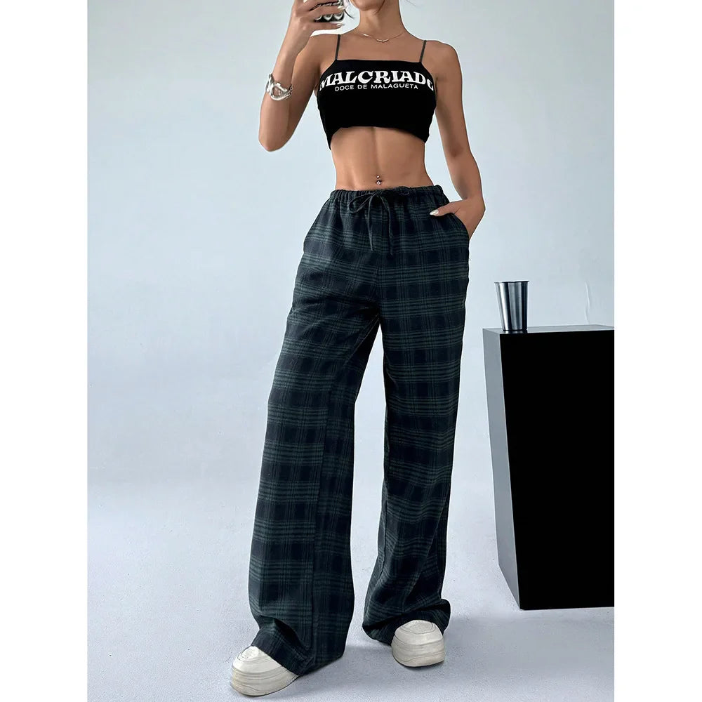 Realtree Trends Classic Y2k Leopard Print Casual Pants Loose Wide-leg Versatile Long Pants Oversized Joggers Pants