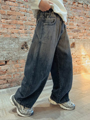 Teenagers Boys Jeans Children Wide Leg Denim Pants