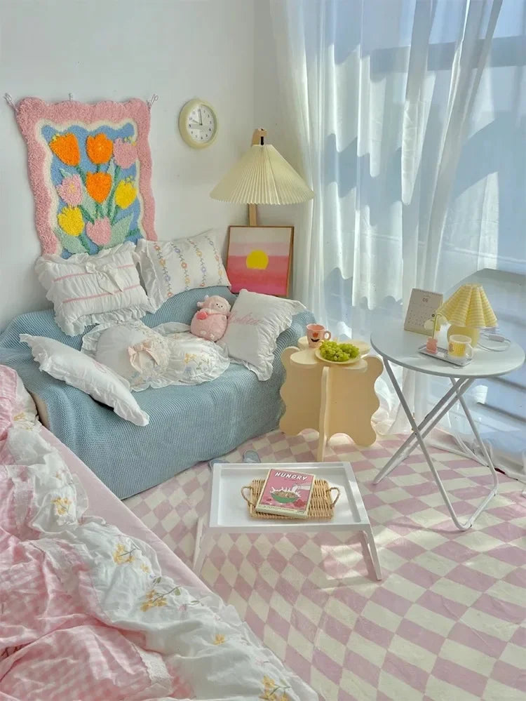 Cute Shaped Flower Bedroom Bedside Mat Home Girly Living Room Coffee Table Rugs Cloakroom Leisure Area Carpets Ковер Tapis 러그