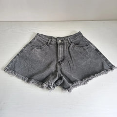 Jean Shorts High Waist Booty Shorts Loose Denim Shorts Dark Gray Short Jeans Street Wear Clothes XS Clothing