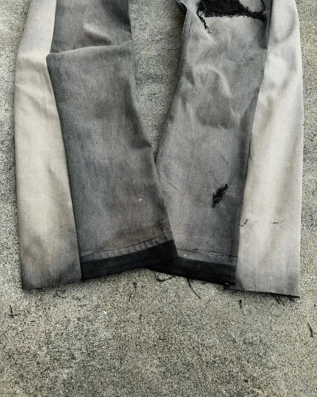 American Hip Hops Jeans High Waist Frayed Patchwork Embroidery Micro Flared Jeans Street Clothing Loose Floor Pants