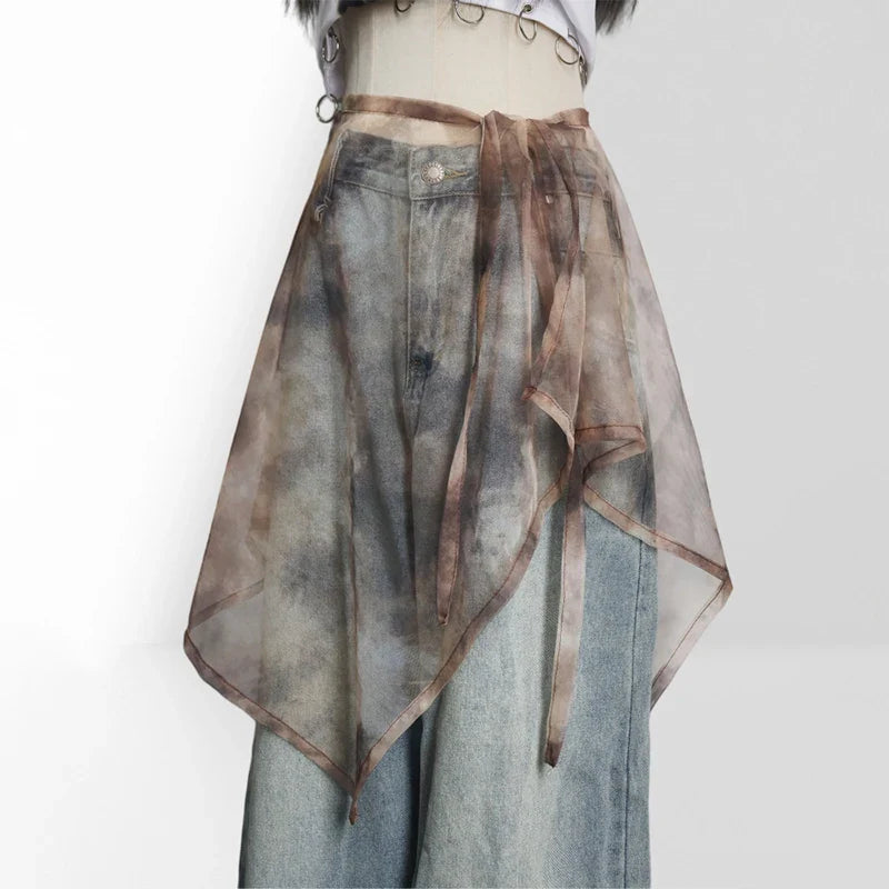 190cm Bohemian Hottie Jazz Belt Mesh Breathable Beach Outer Wear Multifunctional Waist scarf Accessories