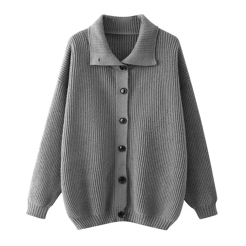 Jersey Single breasted Casual Sports Coat Solid Color Stand Collar Wweater Fleece Warm Cardigan
