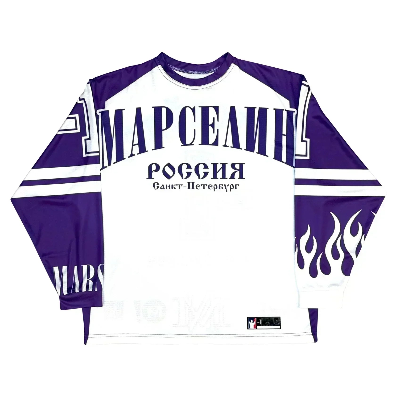 Y2K American марселин Jersey Long Sleeved T Shirt Street Wear Casual Baseball Jacket Harajuku Retro Loose Sports Shirt