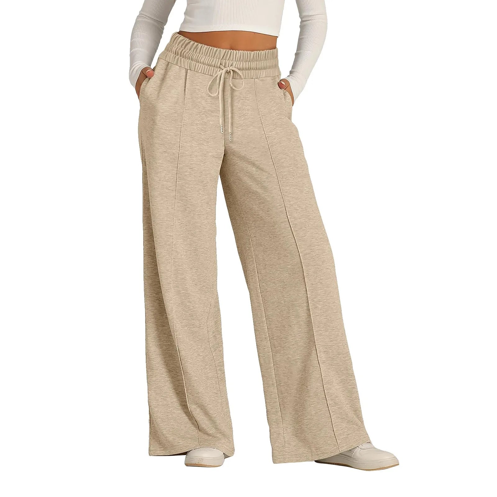 High Waisted Wide Leg Sweatpants Casual Yoga Jogger Pants