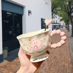 Cup Cartoon High Looks Puppy Bunny Mug Ceramic Cup Couple Water Cup