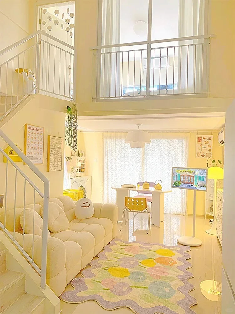 Cute Shaped Flower Bedroom Bedside Mat Home Girly Living Room Coffee Table Rugs Cloakroom Leisure Area Carpets Ковер Tapis 러그