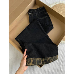 Streetwear Jeans Bottoms Pantalon Femme High Waist Vintage Straight Y2k Wide Leg Pants Casual Chic Denim Trousers