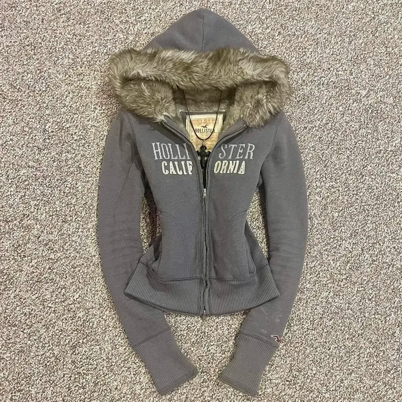 Vintage Casual Zipper Hoodie Jacket Cotton Warm Jacket Y2k Clothes Letter Embroidery Hoodie Oversized Sweatshirt