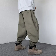Japanese Style Loose-fit Wide-leg Cargo Pants