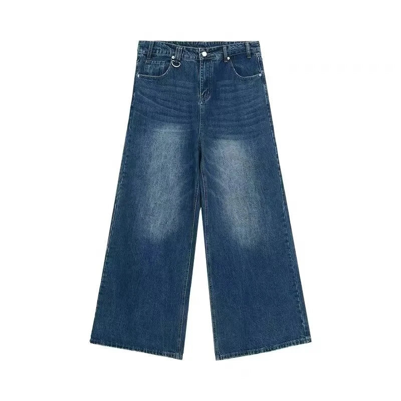 Baggy Jeans Unisex Vintage American Style Straight Wide Leg Denim Pants Brand Sale Casual Trousers