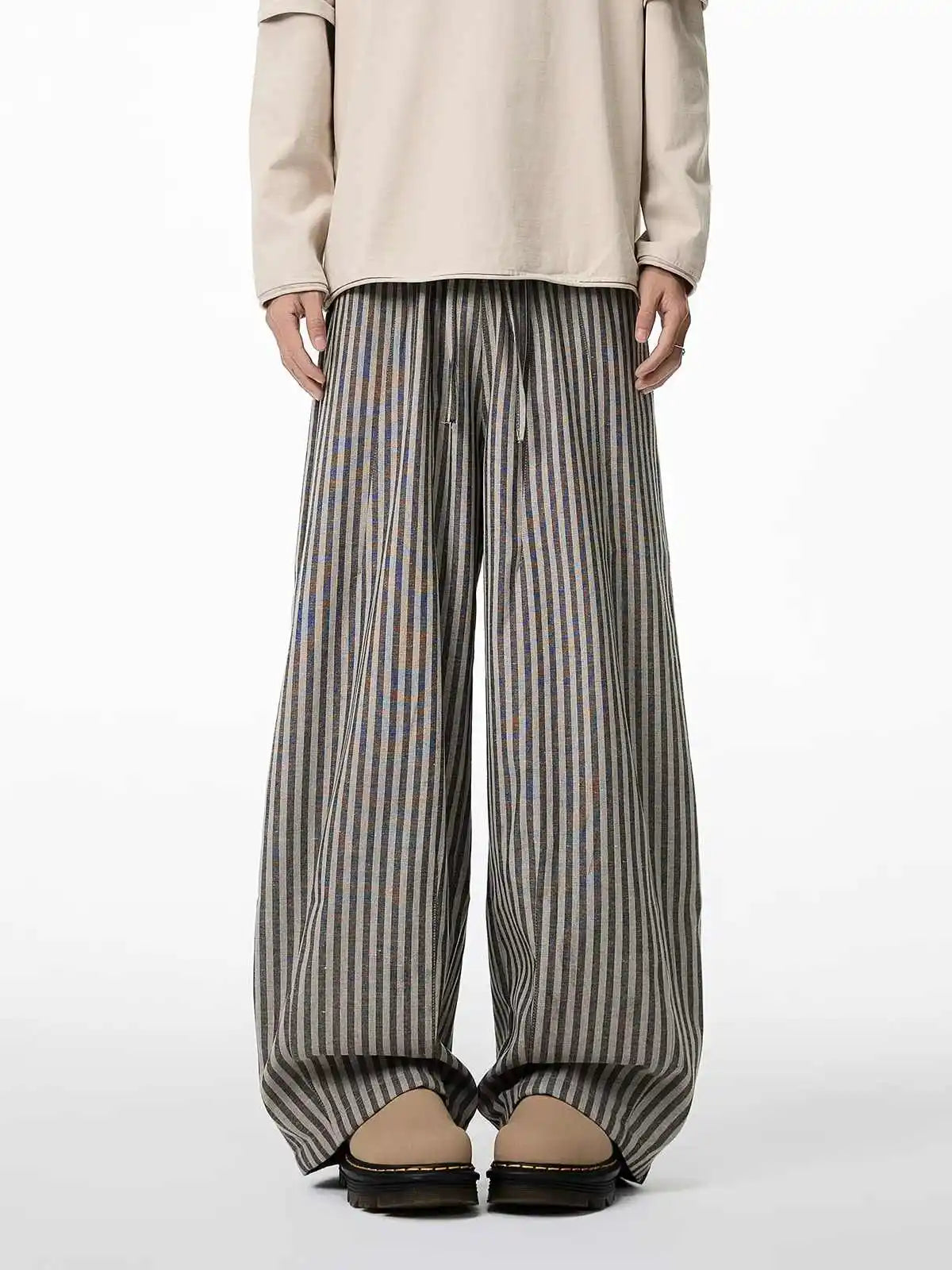 Black Gothic Striped Long Pants Baggy Sweatpants Harajuku Y2k Emo Vintage Oversize Trousers Japanese Clothes