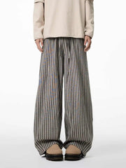 Black Gothic Striped Long Pants Baggy Sweatpants Harajuku Y2k Emo Vintage Oversize Trousers Japanese Clothes