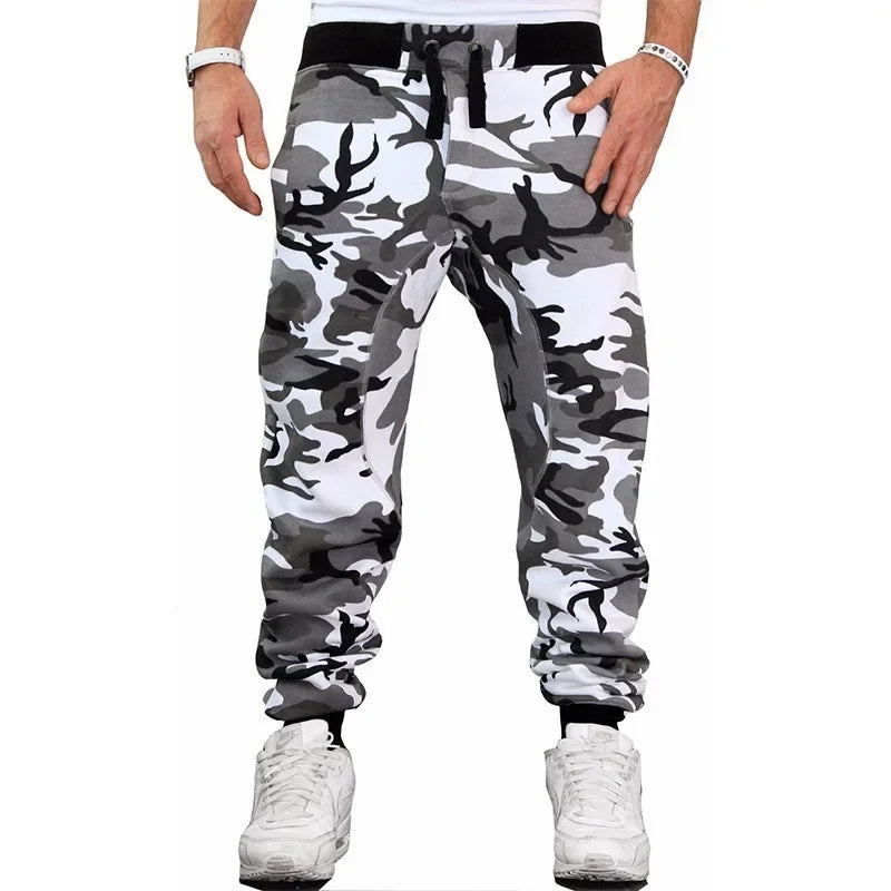 Pantalon de survêtement de course pour hommes, Camouflage, élastique, Cargo, cordon de serrage, multi-poches, bas décontracté, survêtement, nouvelle collection