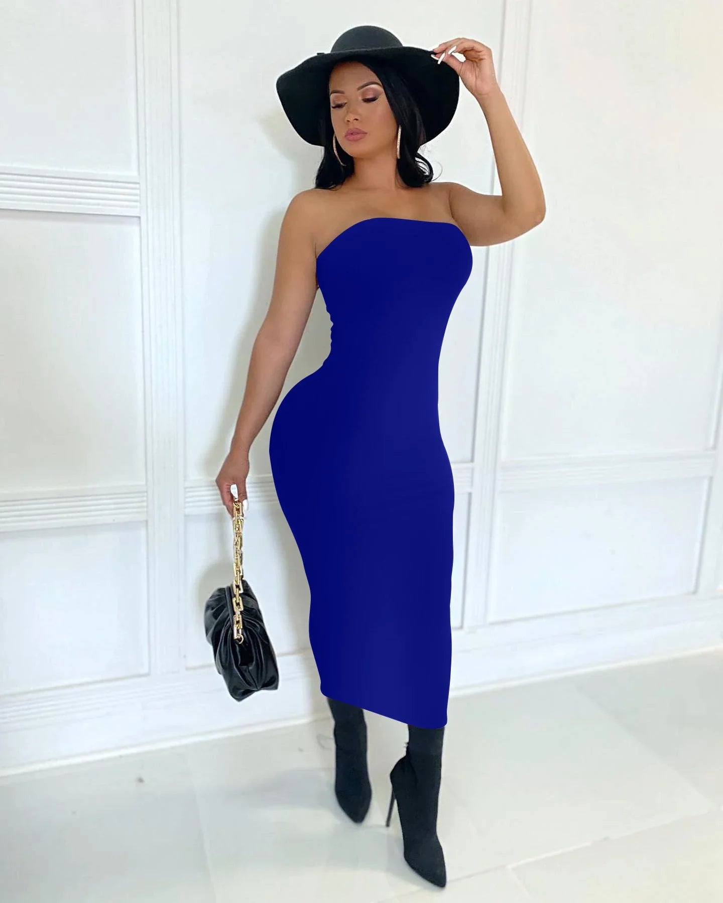 sleeveless chest wrapped Long Beach Dress