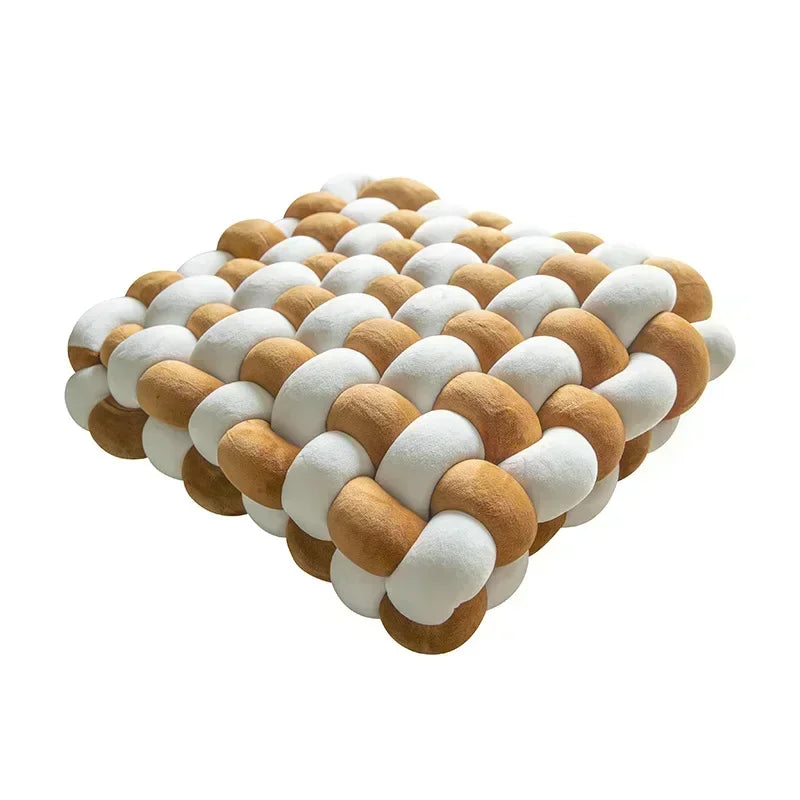 Square Knot Stuffed Cushion Nordic Pillow Decorative Plush Pillow Office Sleeping Floor Windowsill Back Cushion Decor
