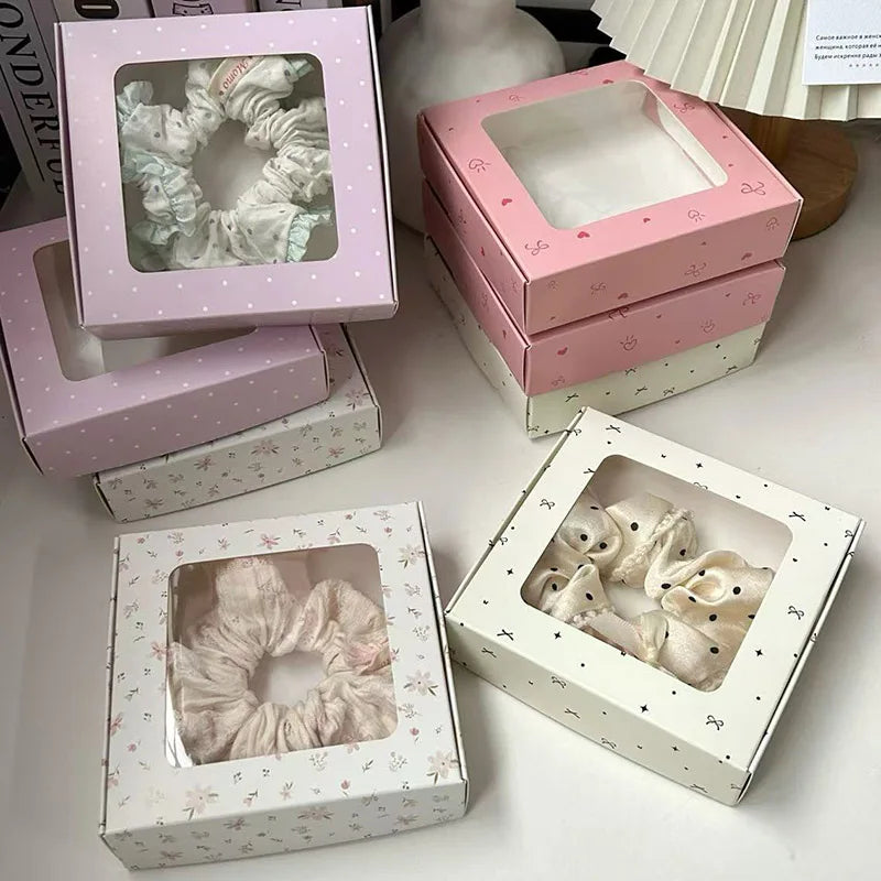 1/3/5/10pcs Packaging Boxes With Bowknot DIY Candy Cookies Gift Window Boxes Handmade Soap Wrapping Supplies Wedding Decor